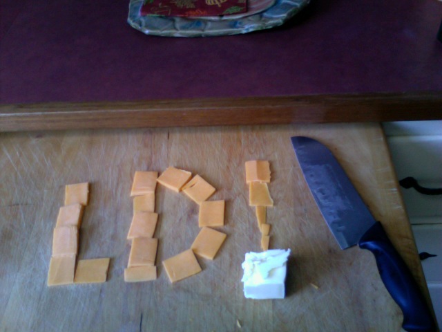 Cut up cheese